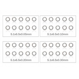 MR33 Shim Washer Set 5mm 0.05/0.1/0.2/0.3mm (10x) MR33 Shim Washer Set 5mm 0.05/0.1/0.2/0.3mm (10x)