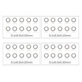 MR33 Shim Washer Set 5mm 0.05/0.1/0.2/0.3mm (10x)