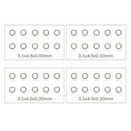 MR33 Shim Washer Set 3mm 0,05 / 0,1 / 0,2 / 0,3mm (10x) MR33 Shim Washer Set 3mm 0,05 / 0,1 / 0,2 / 0,3mm (10x)