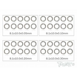 MR33 Shim Washer Set 8mm 0,05 / 0,1 / 0,2 / 0,3mm (10x) MR33 Shim Washer Set 8mm 0,05 / 0,1 / 0,2 / 0,3mm (10x)