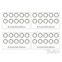 MR33 Shim Washer Set 8mm 0,05 / 0,1 / 0,2 / 0,3mm (10x)