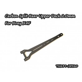 Vigor Carbon Graphite Split Upper Deck Rear 2.0mm for Xray X4F Vigor Carbon Graphite Split Upper Deck Rear 2.0mm for Xray X4F