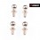 IRIS 6x6mm Suspension Ballstud (4pcs)