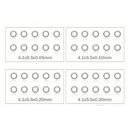 MR33 Shim Washer Set 4,1 x 5,5mm 0,05 / 0,1 / 0,2 / 0,3mm (10ea)