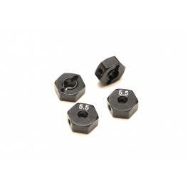 CSO-Alu 5.5mm Wheel Adapter Black 4pcs